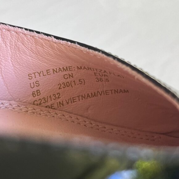 Kate Spade Maritza Patent Leather Slingback Pointed Toe Flats in Black Size 6B - Picture 9 of 9